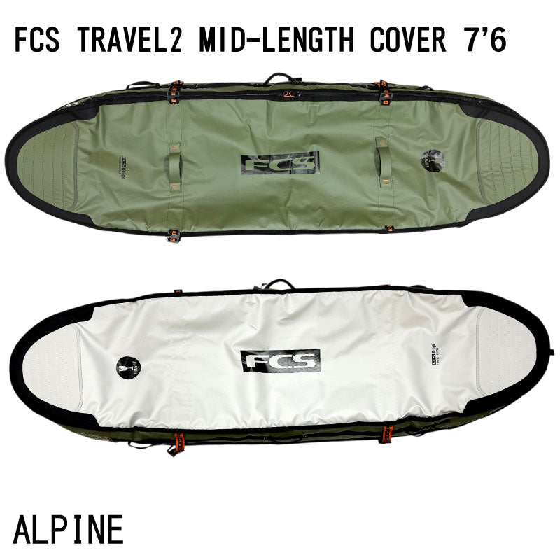 FCS TRAVEL 2 MID-LENGTH COVER 7'6 / エフシーエス トラベル2 ボードカバー ミッドレングス ボードケース ハードケース サーフボード サーフィン