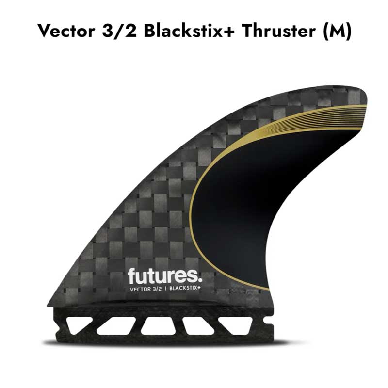 FUTURES FIN VECTOR 3/2 BLACKSTIX+ THRUSTER M / フューチャーズフィン ベクター 3/2 ブラックスティックス+ スラスター フィン サーフィン サーフボード