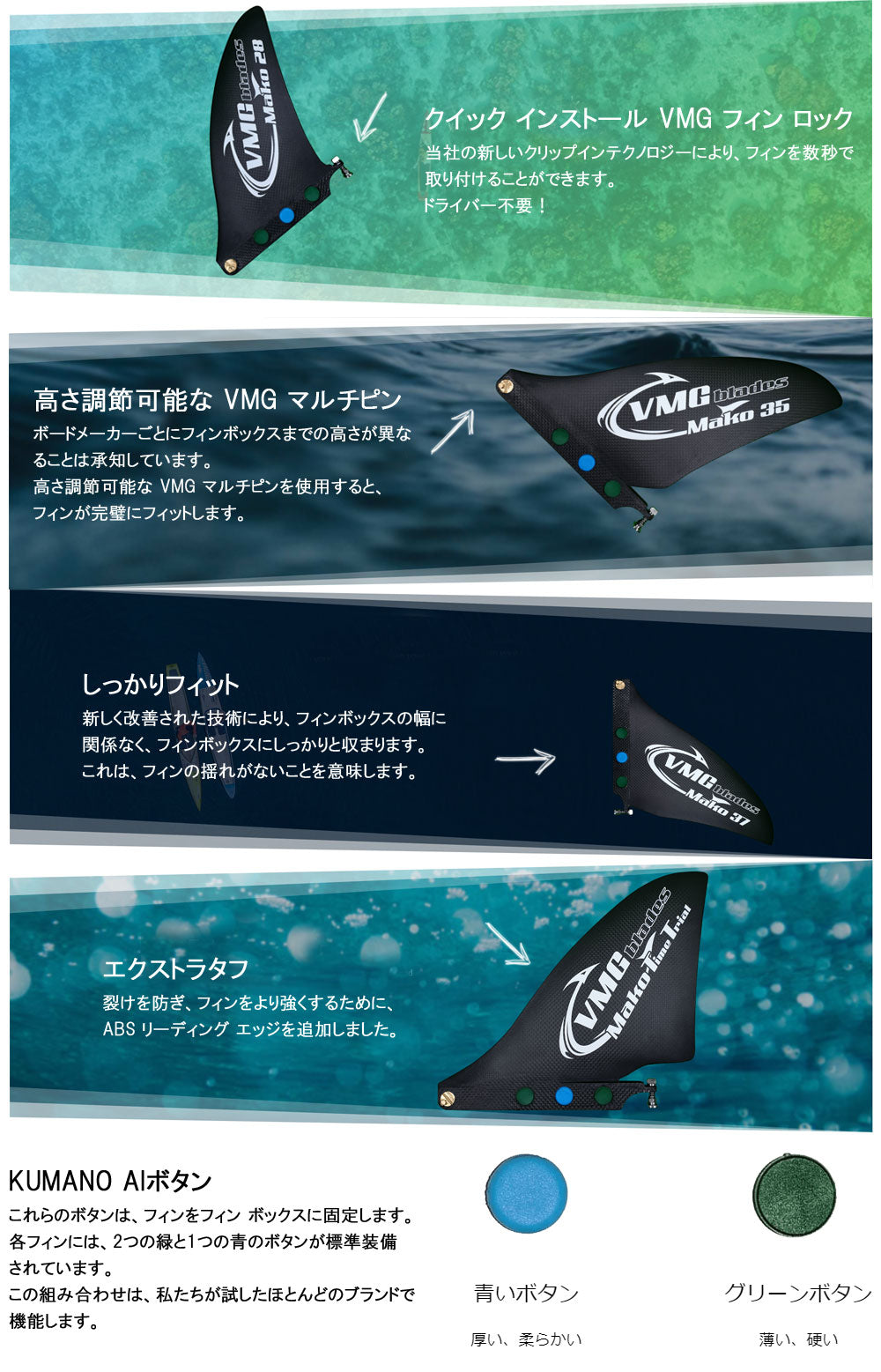 VMG Blades SUP FIN / ブイエムジーブレード サップフィン レース