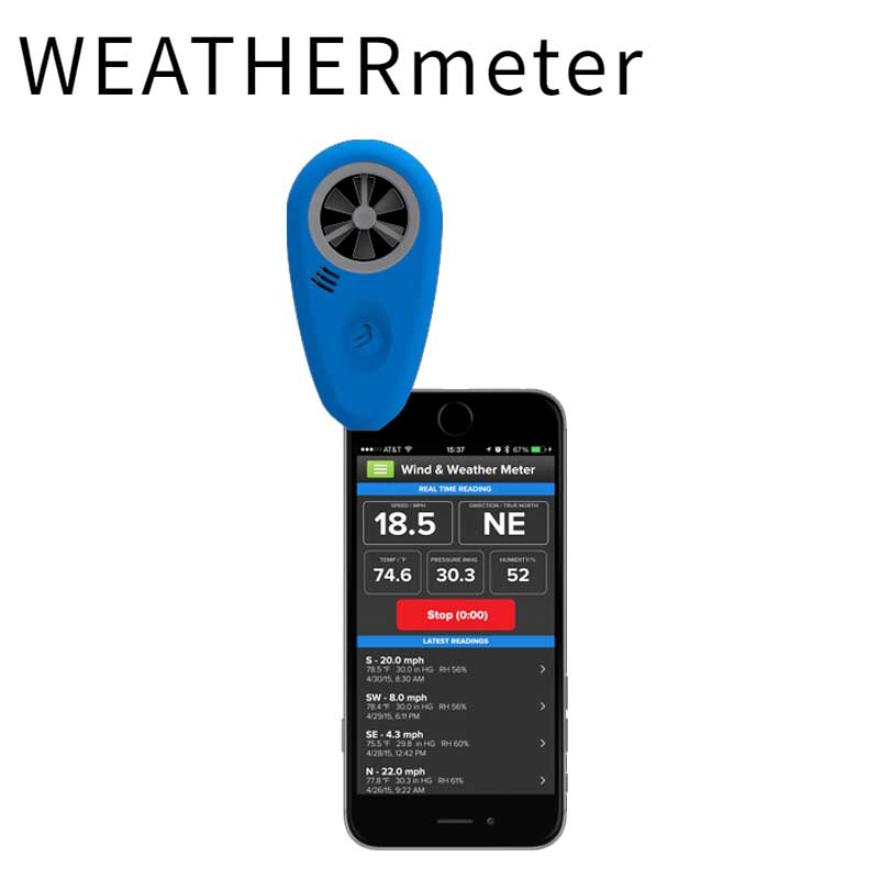 WEATHERFLOW WEATHERmeter / ウェザーフロ－ ウェザーメーター スマホ用手持ち式風速計 iOS・Android対応 カイト ウィングサーフ